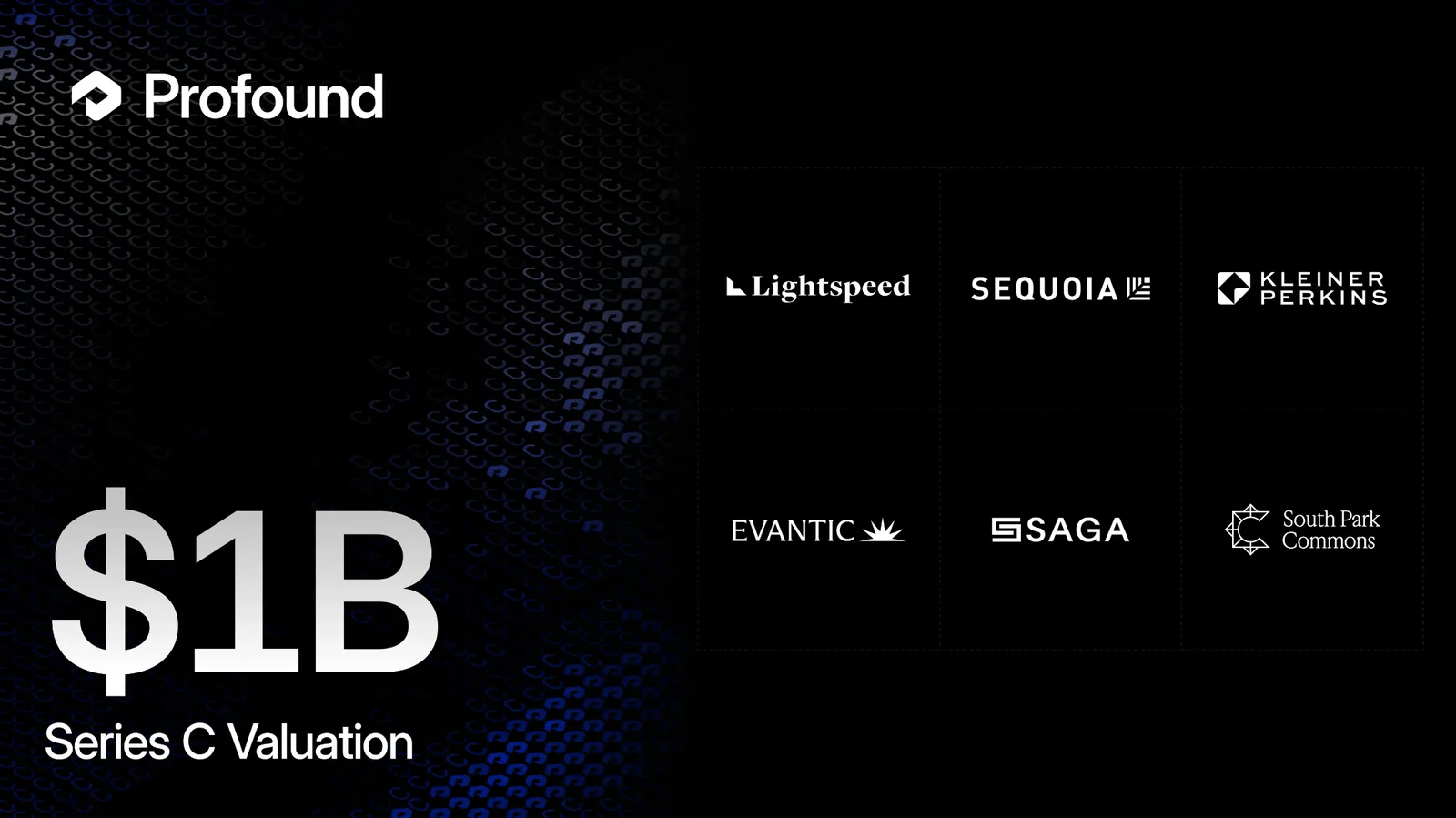 Profound's Series C announcement graphic: $1B Series C valuation