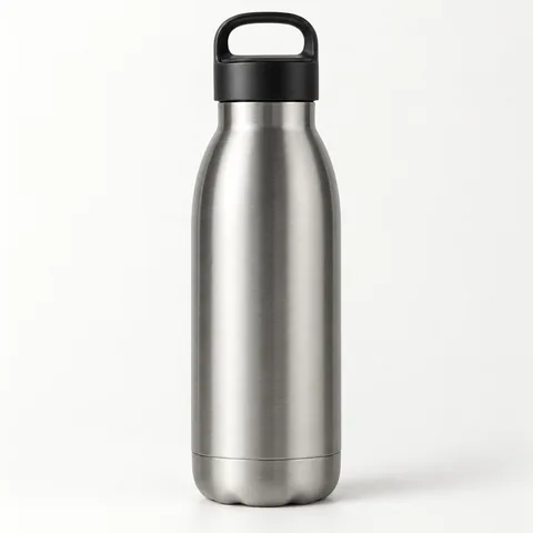 A brushed steel insulated bottle